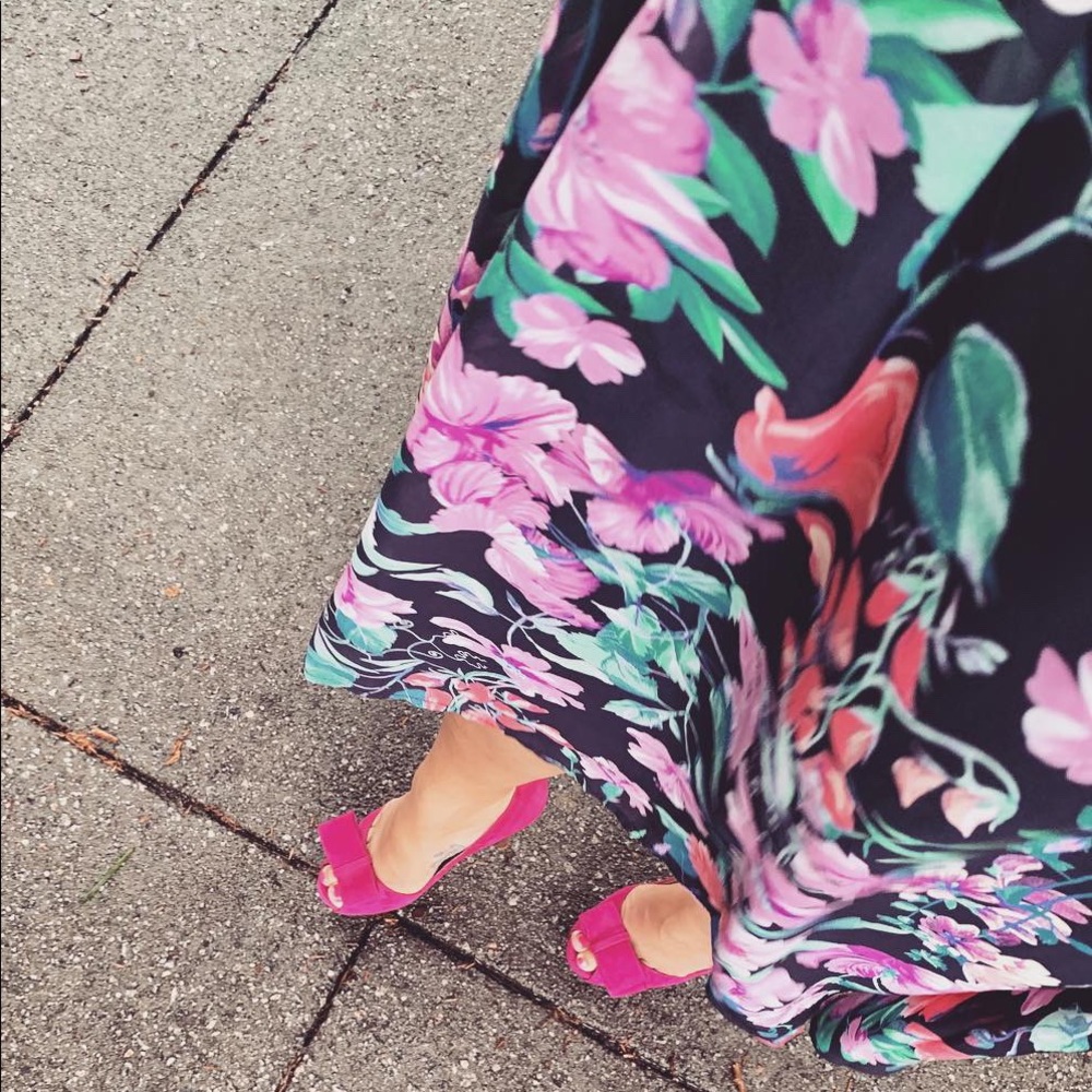 FENDI peep toe bow heels